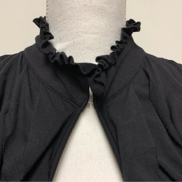 Vintage Y2K 90s Heart Soul Ruffle Top Size M Goth Romantic Vampire Whimsigoth - Picture 3 of 9